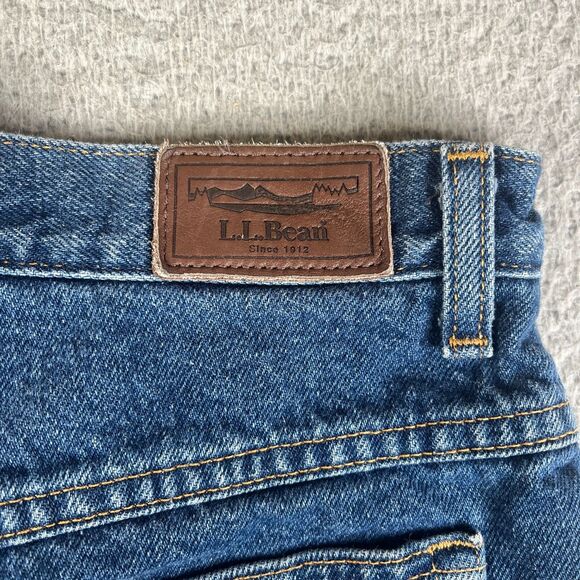 Eddie Bauer Jeans Womens 12T Tall Blue Relaxed Red Flannel Lined Outdoor Cowgirl - Picture 7 of 10